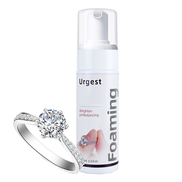 Foam Jewelry cleaner with dadiamond ring