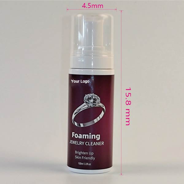 size of foam jewelry cleaner