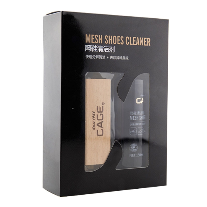 sneaker cleaner kit with one brush gold printing effect