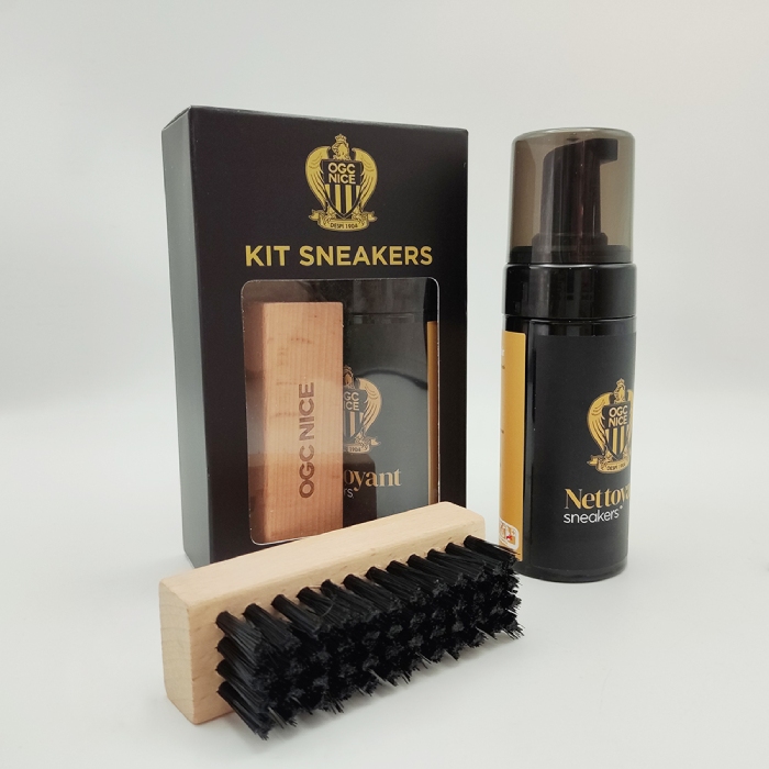 private label Sneaker cleaner kit black package with transparent window