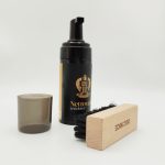 Sneaker cleaner with black bottle